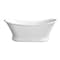 Aqua Eden 67.13 L, 29.5 W, Glossy White/Matte White, Solid Surface White Stone VRTDS673026 - alternate 6